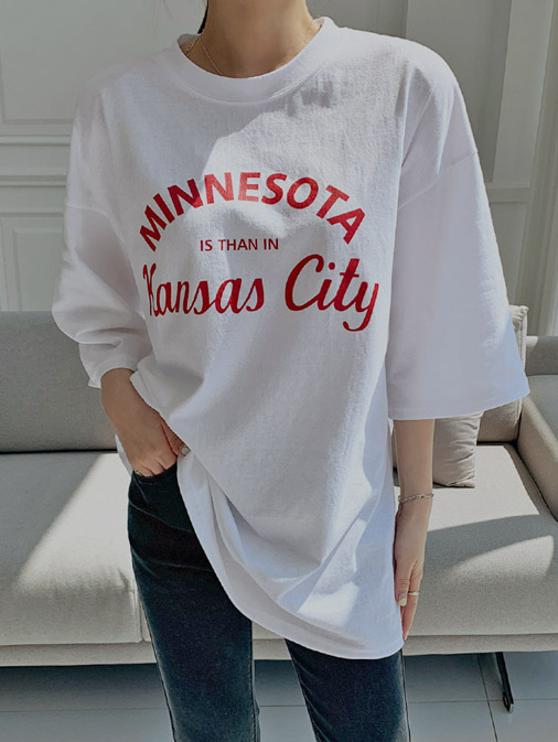 미네소타 오버핏 반팔 티셔츠