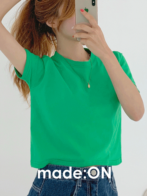 ONEED 플렌티 썸머 크롭 반팔 티셔츠